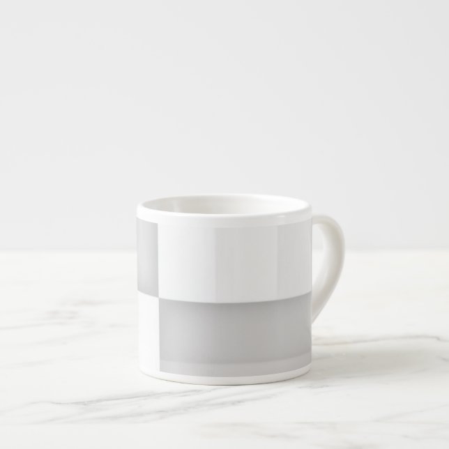 Avlång silverfärgad fyrkant  espressomugg (Framsida höger)