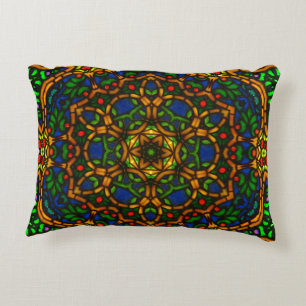 Avlång Tiffglow Mandala 1 kudder Prydnadskudde