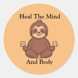 Avläs hjärnan och kroppen som mediterar slätten runt klistermärke