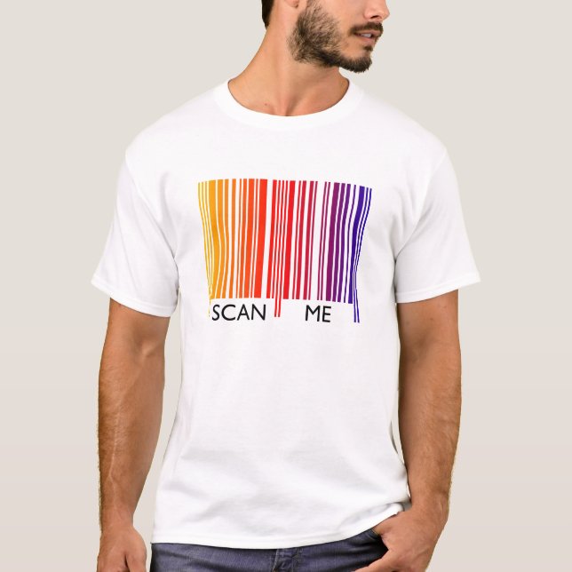 Avläs mig den färgrika barcoden tee (Framsida)