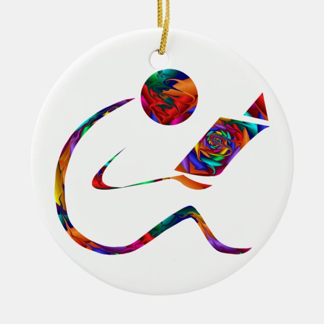 Avläsare - fantasiprydnad julgransprydnad keramik (Framsidan)