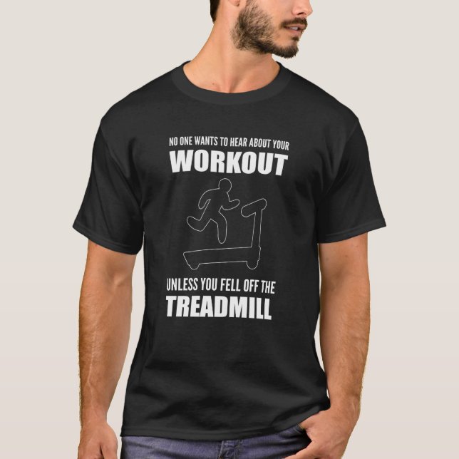 Avläsning av Treadmill Workout Coach T Shirt (Framsida)