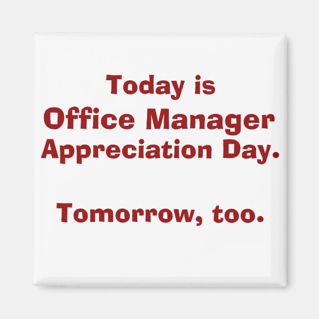 Avläsningsdag för Office Manager Magnet (Framsidan)