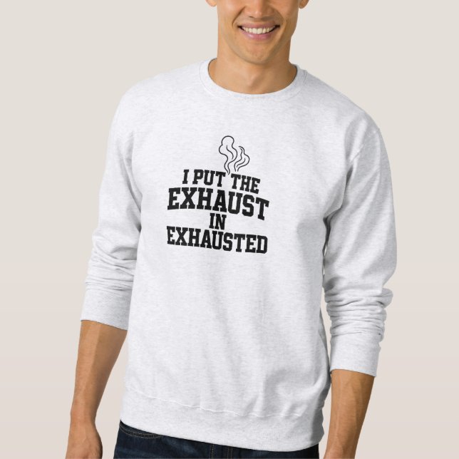 Avlastad sötskjorta - Sarkastic Bold Streetwear Lång Ärmad Tröja (Framsida)