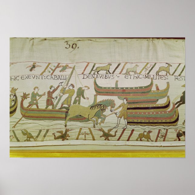 Avlastning av hästar från fraktaserna poster (Framsidan)