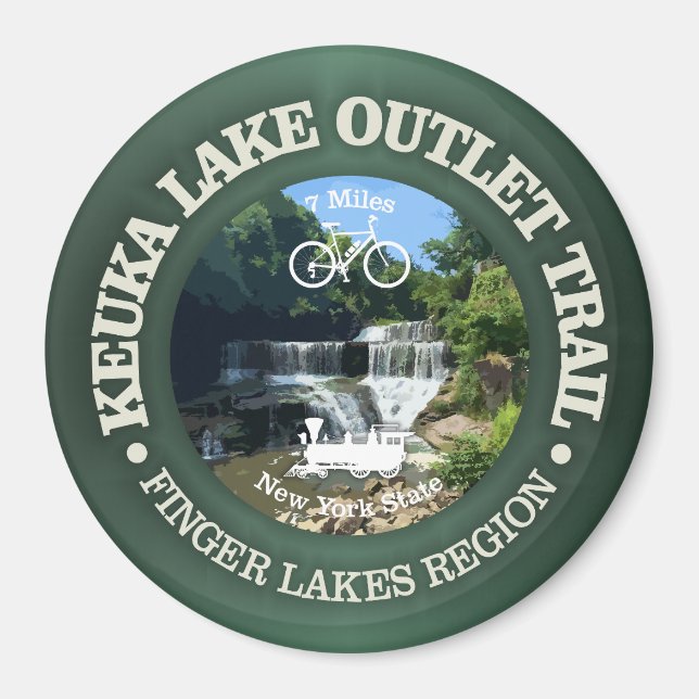 Avloppsbanan Keuka Sjö (cykling c) Magnet (Framsidan)