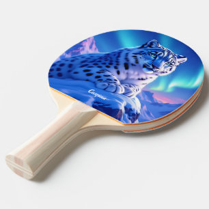 Avlossning av Snö Leopard på Sten i berget Pingisracket