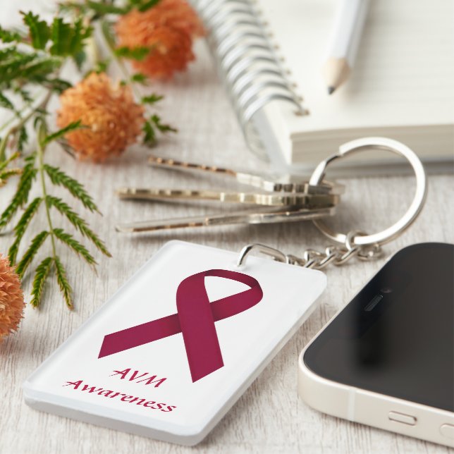 AVM-medvetenhet Keychain Nyckelring (Högra Framsidan)