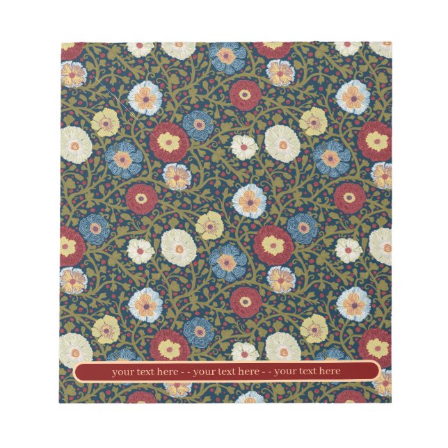 Avmarkera blommigt anteckningsblock (Framsida)