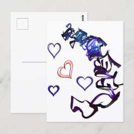 Avmaska mitt hjärta postkort vykort