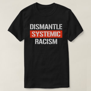 Avmontera den rektangulära etiketten Systemisk ras T Shirt