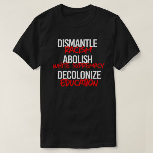 Avmontera rasismen Abolish White Supremacy Classic T Shirt