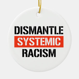 Avmontera systematisk rasism julgransprydnad keramik