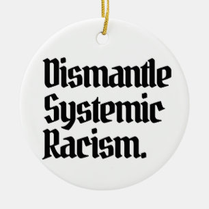 Avmontera systematisk rasism julgransprydnad keramik