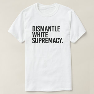Avmontera vit överlägsenhet t shirt