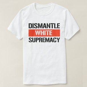 Avmontera vit överlägsenhet t shirt