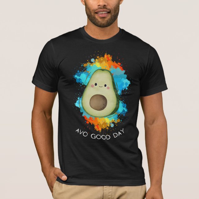 Avo Bra Day - Funny Lycklig Avocado T-Shirt (Framsida)