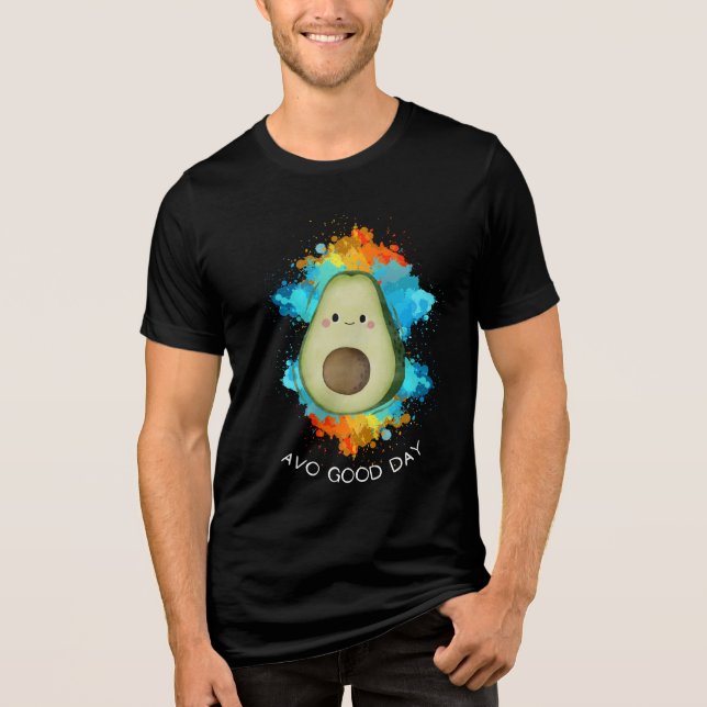 Avo Bra Day - Funny Lycklig Avocado T-Shirt (Framsida)