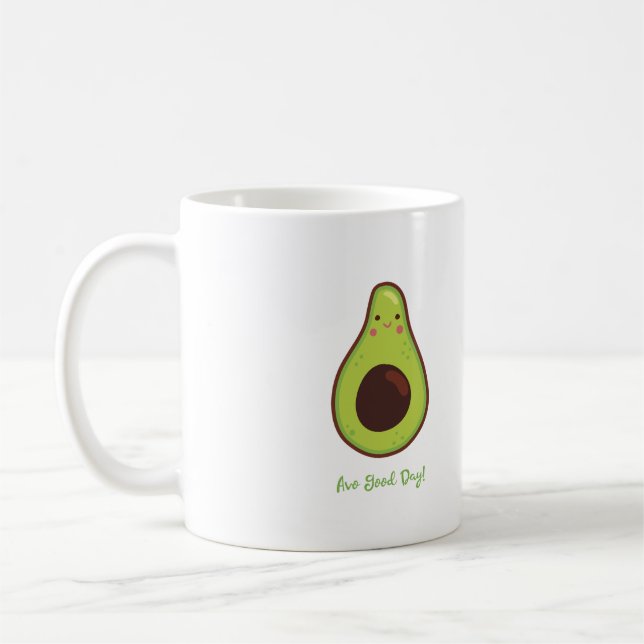 Avo Bra Day Lycklig Avocado Kaffemugg (Vänster)