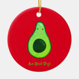 Avo Bra Day Punny Avocado Julgransprydnad Keramik