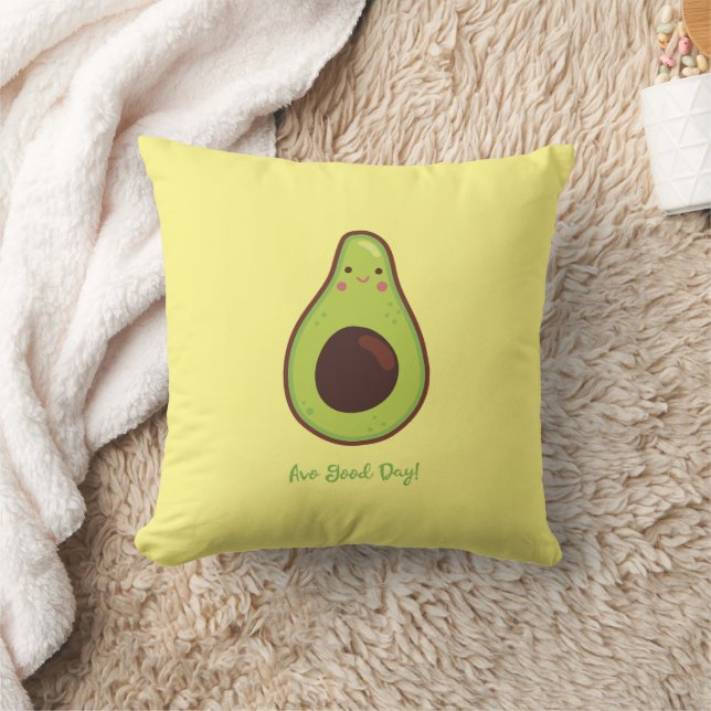 Avo Bra Day Punny Avocado Kudde (Filt)