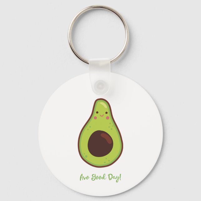 Avo Bra Day Punny Avocado Nyckelring (Framsida)