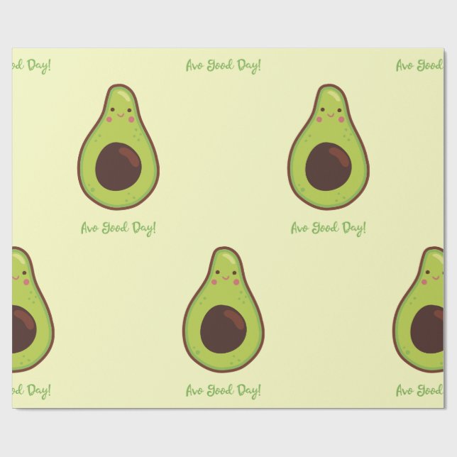Avo Bra Day Punny Avocado Presentpapper (Platt)