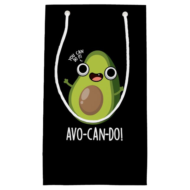 Avo-can-do Funny Avocado Pun Mörk BG (Framsidan)