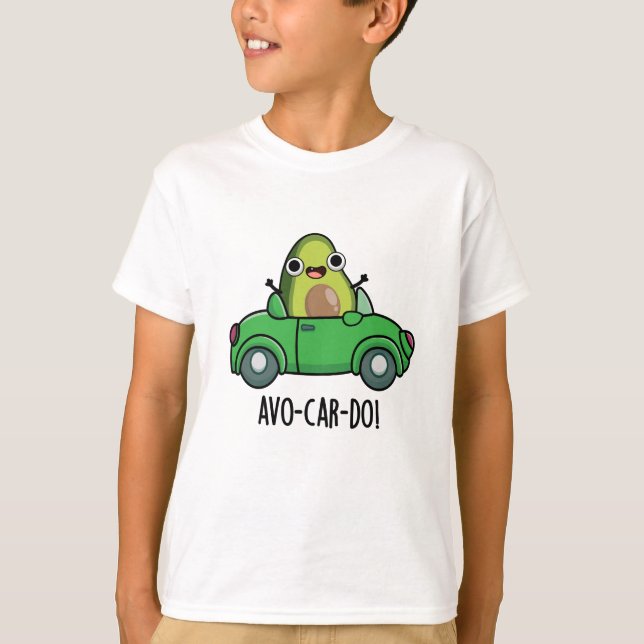 Avo-car-do Roliga Avokado-Ordlekar  T Shirt (Framsida)
