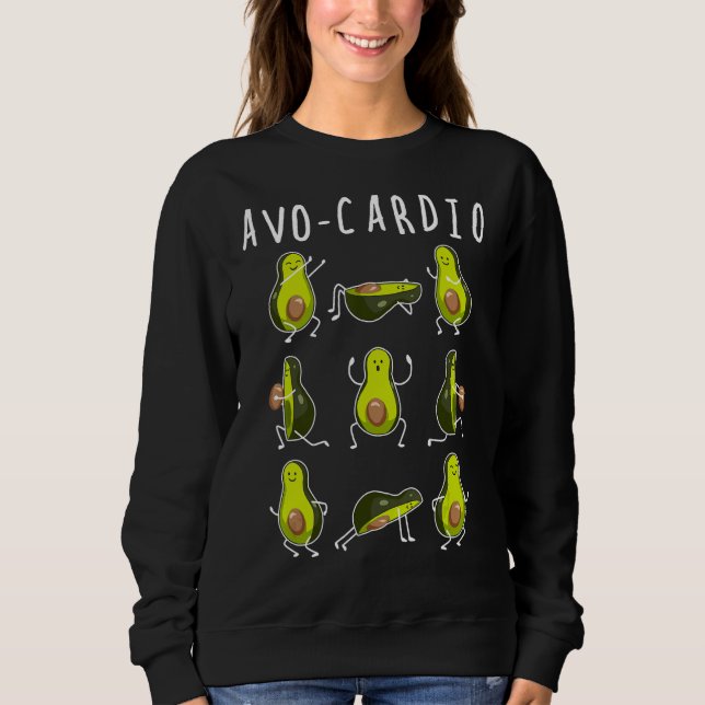 Avo-Cardio Avocado Cardio Funny Exercise Fruit Pun T Shirt (Framsida)