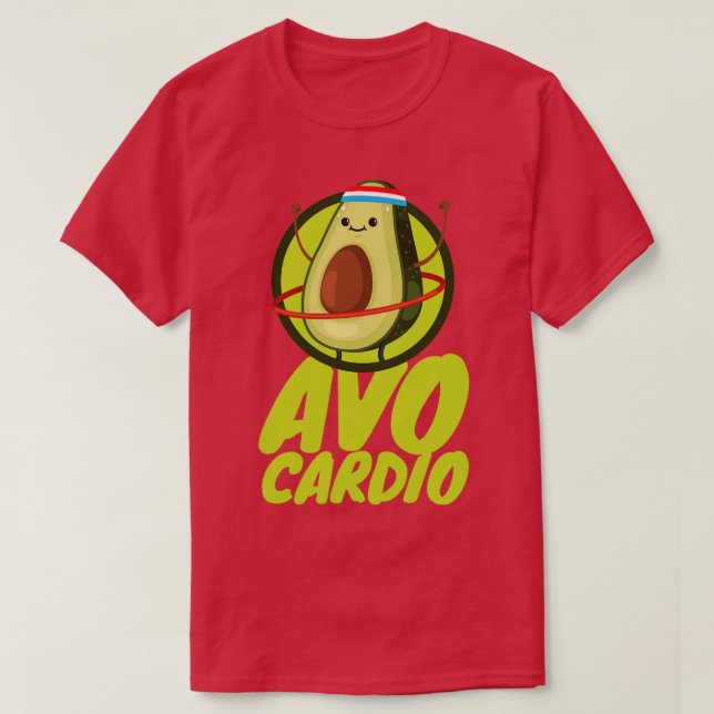 Avo Cardio Fitness Avocado T Shirt (Design framsida)