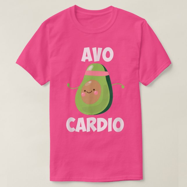 Avo Cardio Funny Avocado Workout T Shirt (Design framsida)