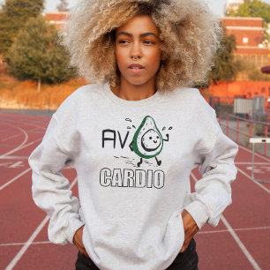 Avo-cardio Roligt Pun Doodle Jogger Sport Avocado T Shirt