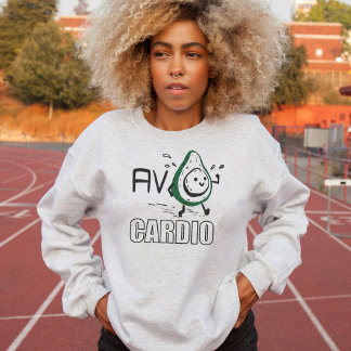 Avo-cardio Roligt Pun Doodle Jogger Sport Avocado T Shirt