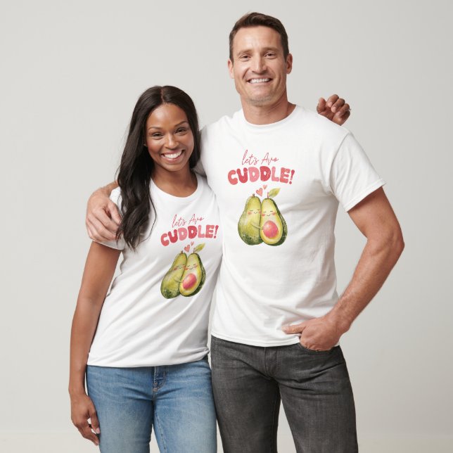 Avo-Cuddle Funny Avocado Valentindagen T Shirt (Unisex)