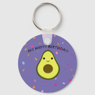 Avo Grattis på födelsedagen Cute Avocado Birthday Nyckelring