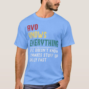 Avo Know Allt Fars dag för rolig morfar T Shirt