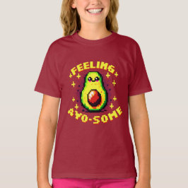Avo-some - Lustigt Pixel Art Avocado Design T Shirt