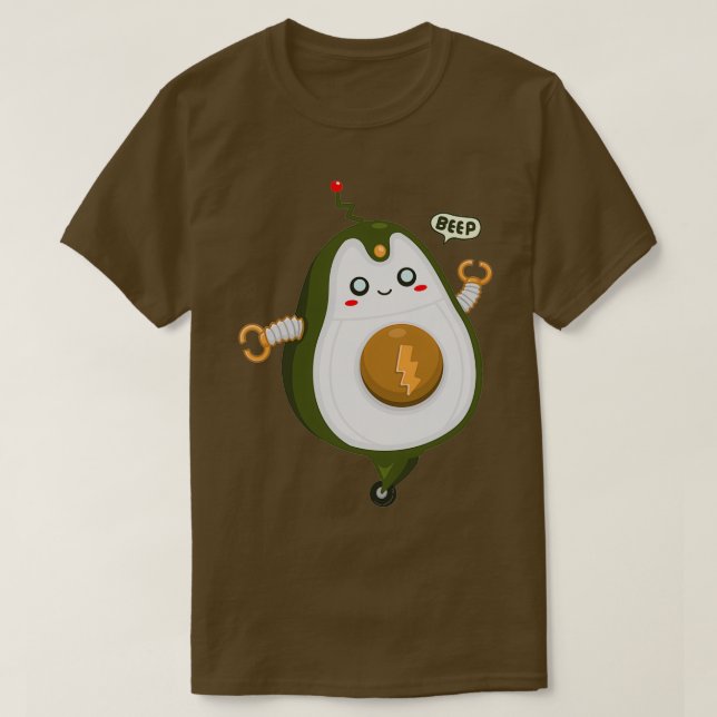 AvoBot x27Beepx27 Avocado Robot T Shirt (Design framsida)