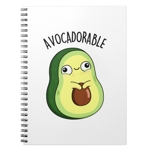 Avoc-adsible Funny Avocado Pun Anteckningsbok (Framsidan)