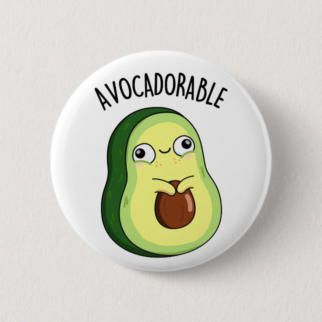 Avoc-adsible Funny Avocado Pun Knapp (Framsida)
