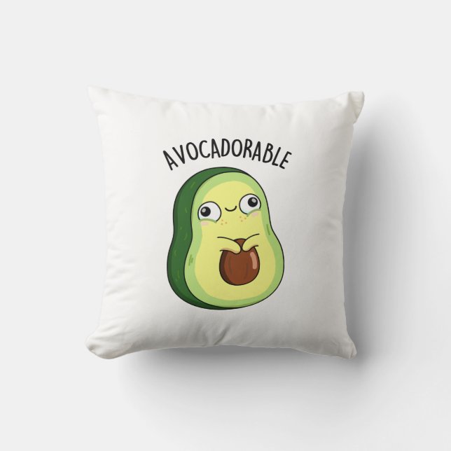 Avoc-adsible Funny Avocado Pun Kudde (Framsida)
