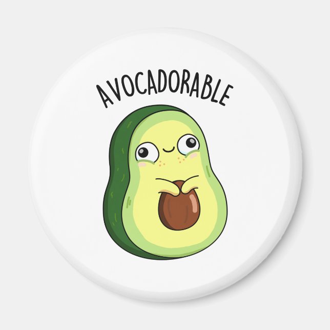 Avoc-adsible Funny Avocado Pun Magnet (Framsidan)