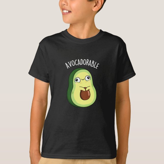 Avoc-adsible Funny Avocado Pun Mörk BG T Shirt (Framsida)