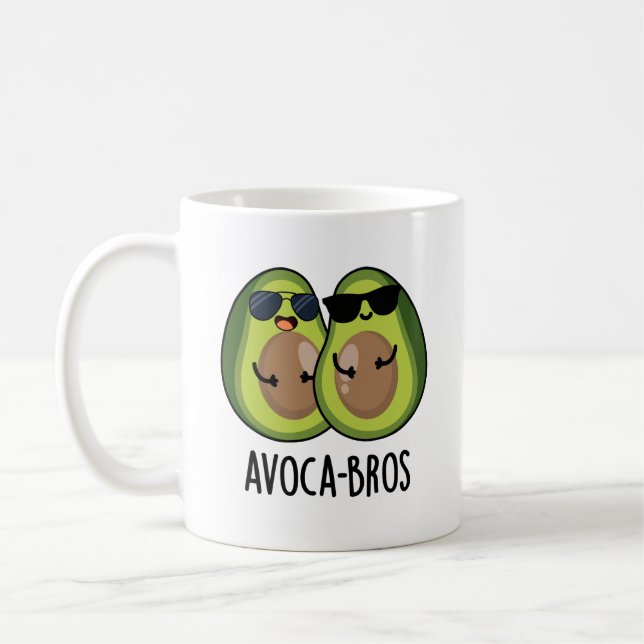 Avoca-bros Funny Avocado Pun Kaffemugg (Vänster)