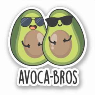 Avoca-bros Funny Avocado Pun Klistermärken