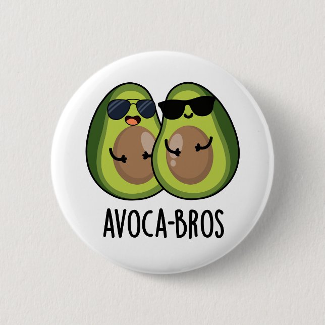 Avoca-bros Funny Avocado Pun Knapp (Framsida)