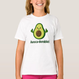 Avoca-dorabel Söt Grön Avokado Design T Shirt