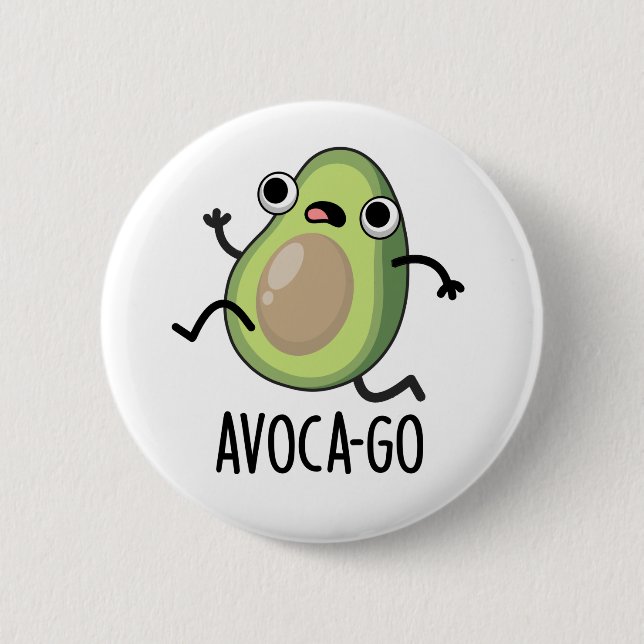 Avoca-go Funny Avocado Pun Knapp (Framsida)