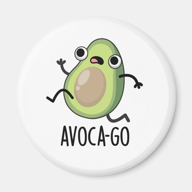 Avoca-go Funny Avocado Pun Magnet (Framsidan)